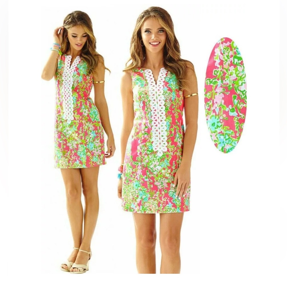 Lilly Pulitzer- Cathy Shift: Flamingo Pink Southern Charm. WORN 1 TIME!